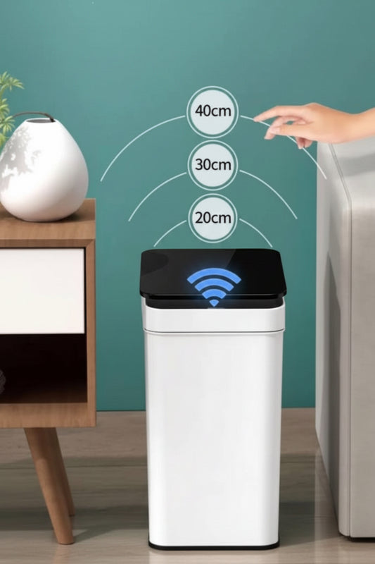 Papelera Tacho de Basura Inteligente Smart Usb Sensor Movimiento Abre y Cierra Sola 8 Lts