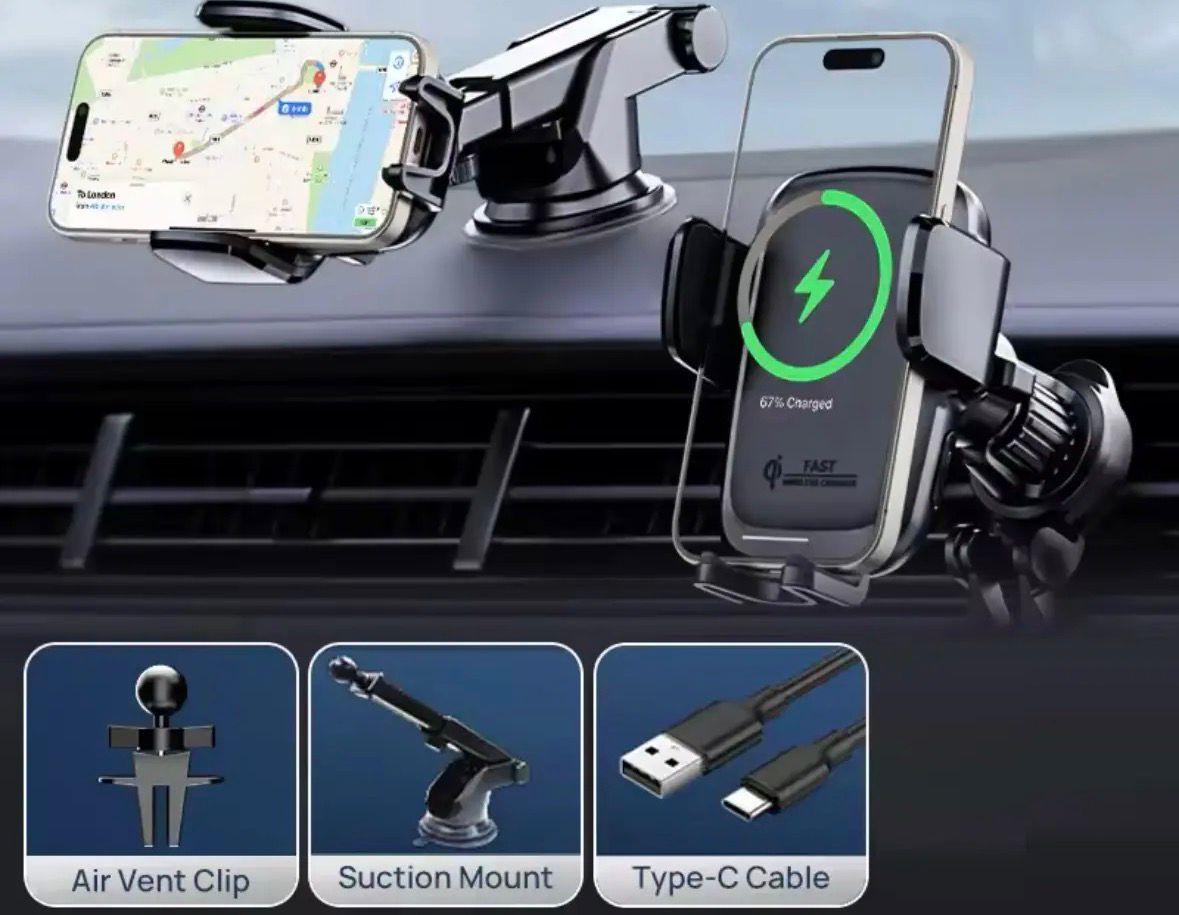 Soporte De Celular Para Auto Con Carga Rapida Magnética