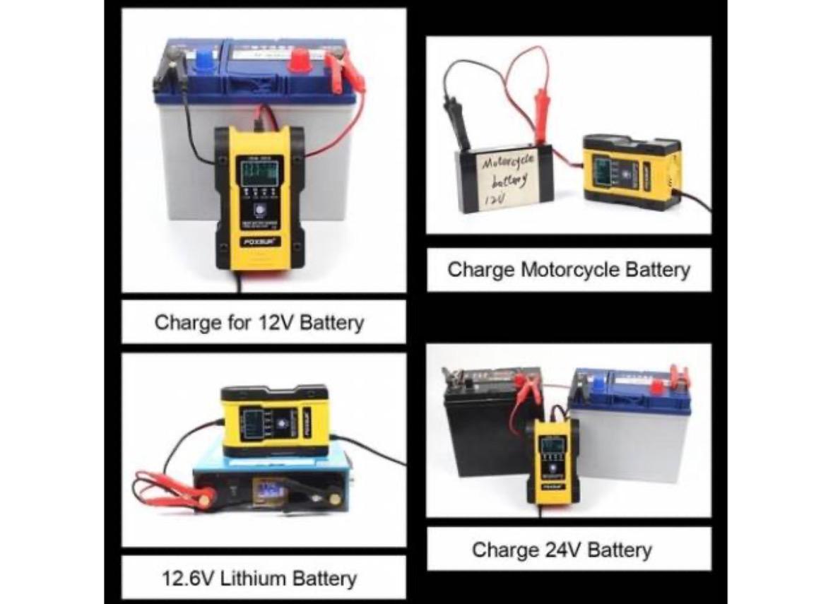 Cargador De Batería Inteligente Automático 12-24v Gel Acido