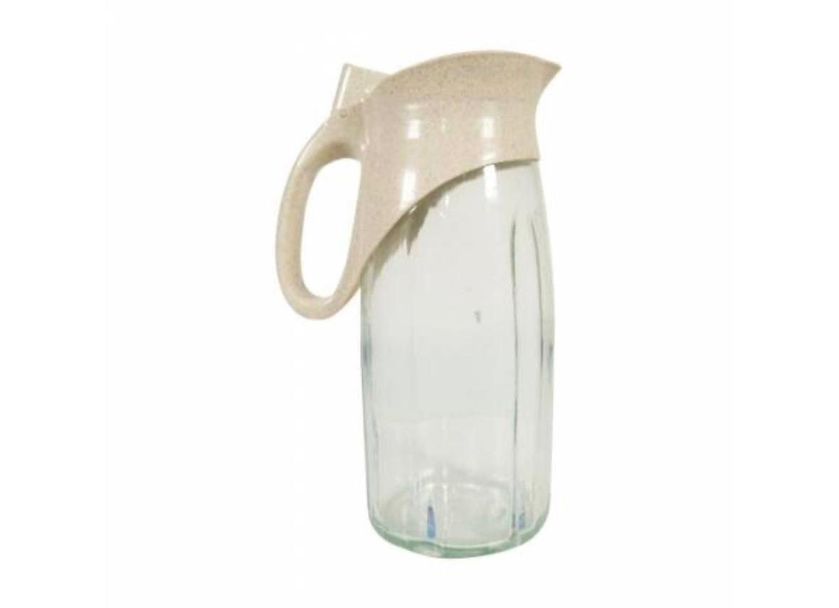 Jarra De Vidrio 1.2l Con 4 Vasos 200ml Resistentes