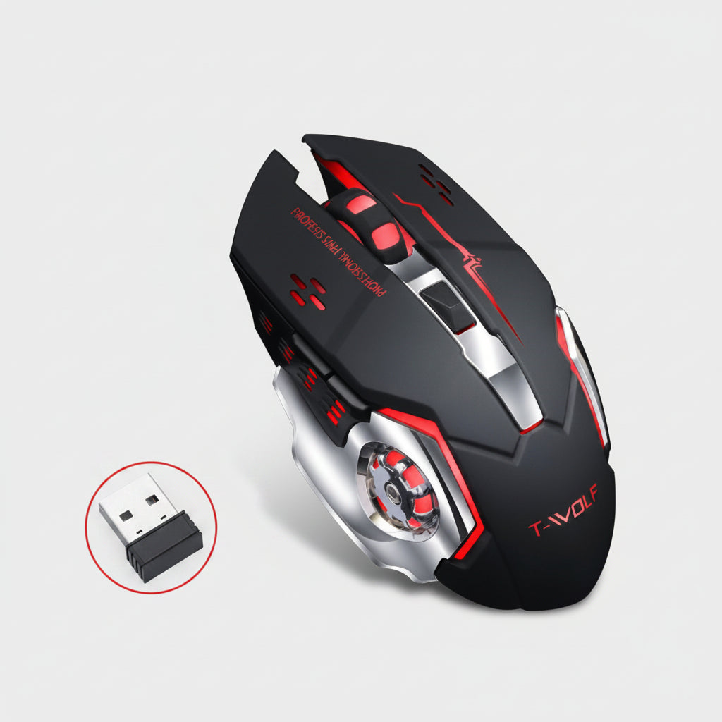 Mouse De Juego Inalámbrico Batería Recargable Usb