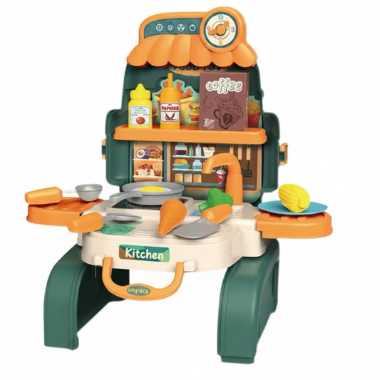 Mochila Valija Con Set De Cocina 21pc Juego Niños Chef Cocineros