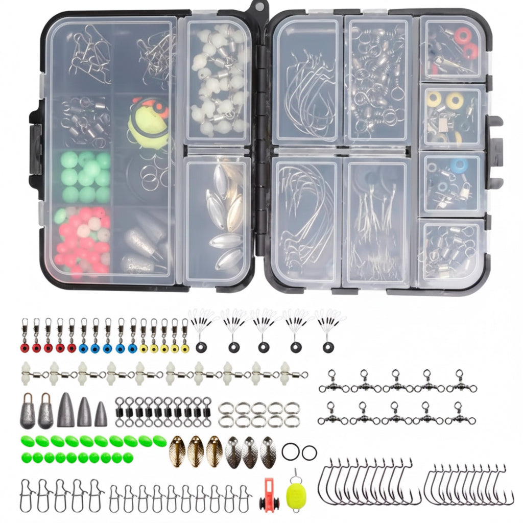 Set De Pesca Completo Fishing Anzuelos Señuelos Plomada