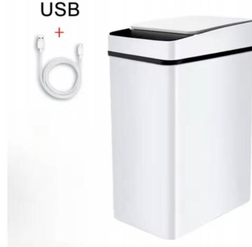 Papelera Tacho de Basura Inteligente Smart Usb Sensor Movimiento Abre y Cierra Sola 8 Lts