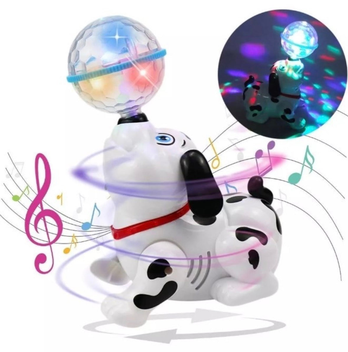 Perro Baila Con Luces Rgb Y Sonido Juguete Perrito 12x9x18cm