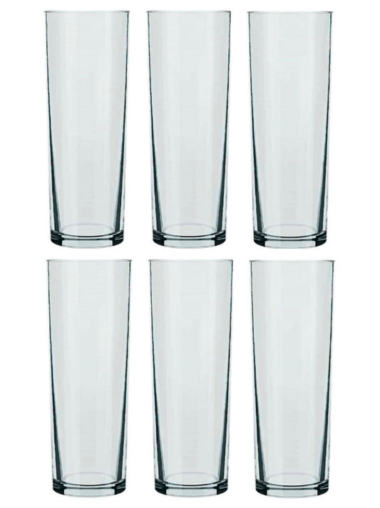 Set x6 Vasos De Vidrio Largo 315ml En Caja