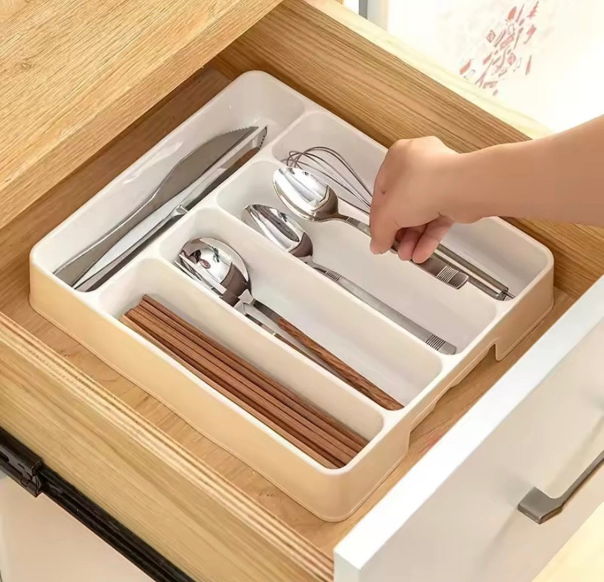 Organizador Cubiertos Cubiertero Para Cajón Cocina Divisiones