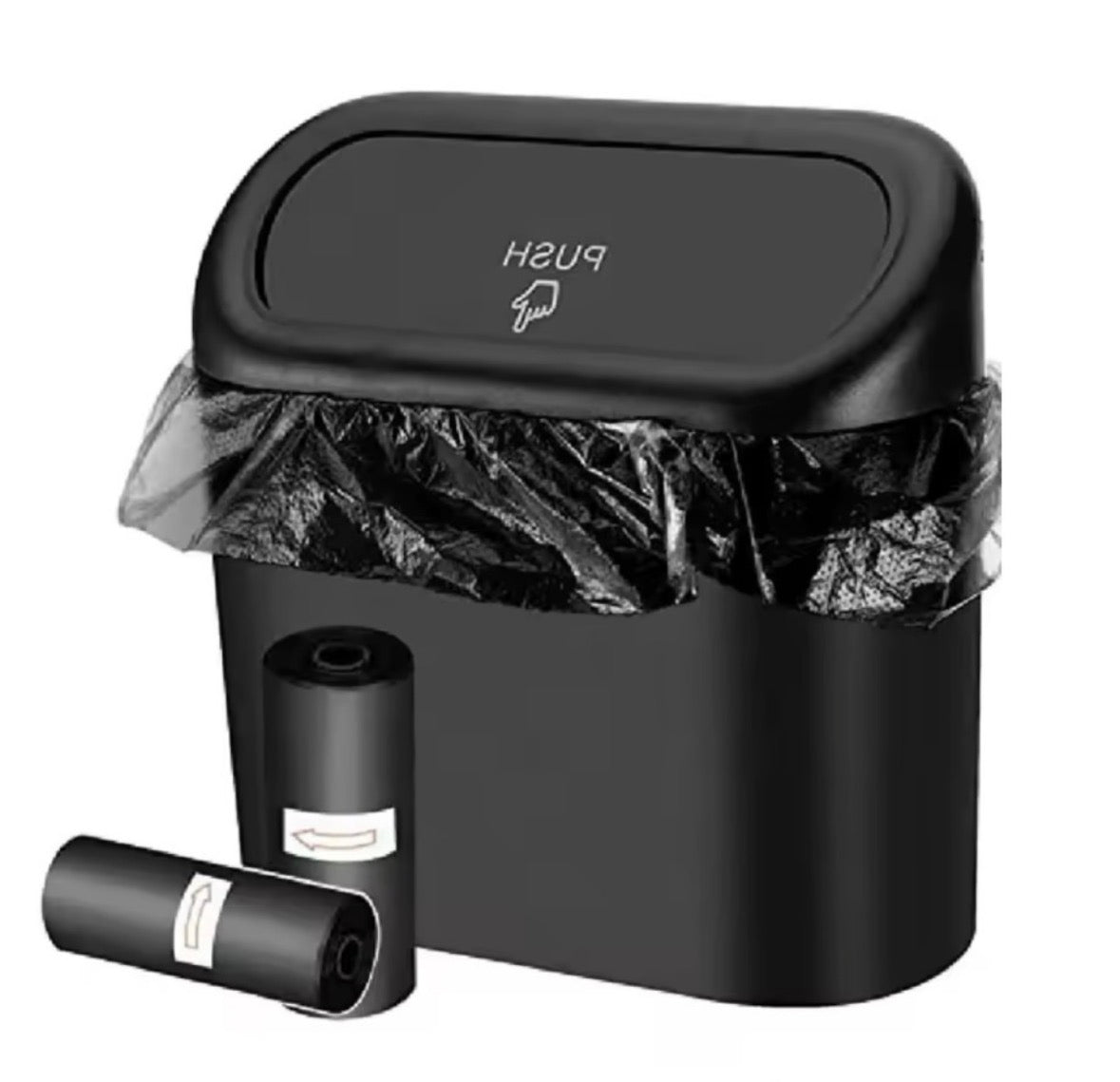 Basurero Papelera Para Puerta De Auto Con Tapa Retráctil + 75 Bolsas