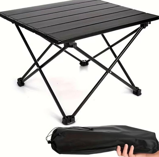 Mesita Plegable Camping Mesa Portátil Acero Liviana 56x42x42cm