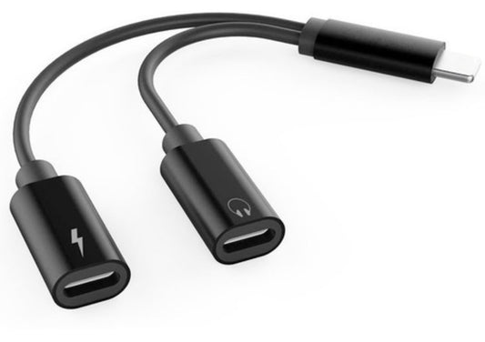 Cable Adaptador Para iPhone Auricular y Carga Doble 2en1