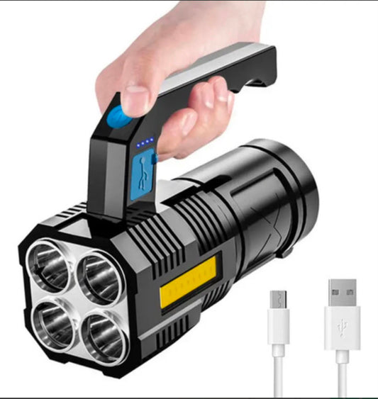 Linterna Foco Farol Led De Mano Recargable Camping