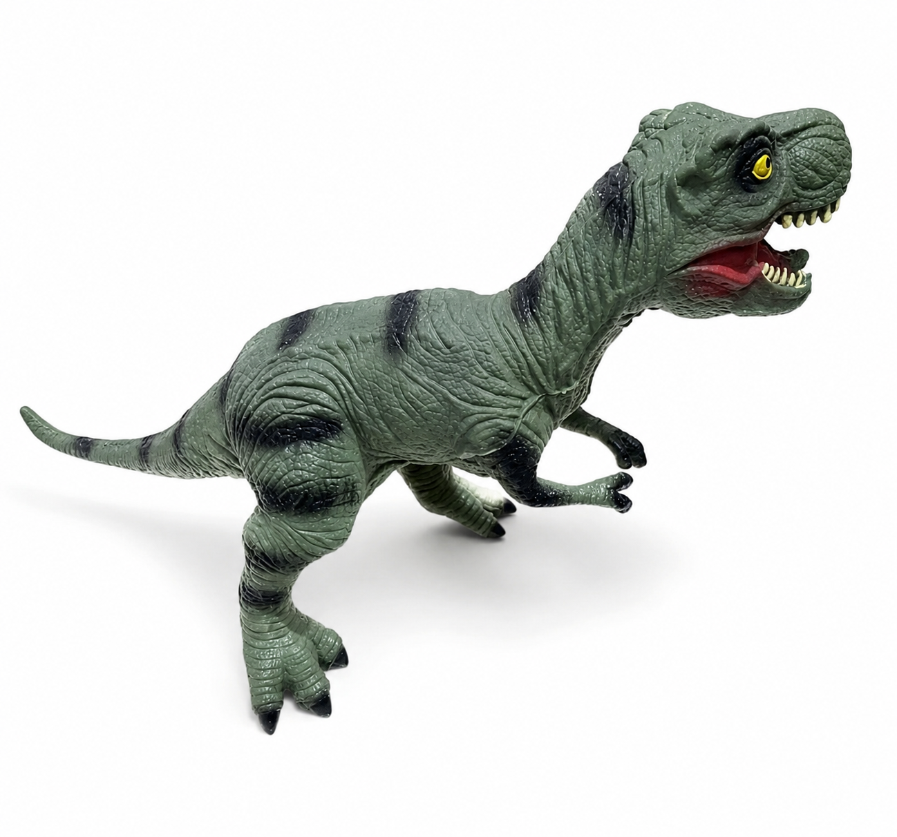 Dinosaurio T Rex Mediano De Goma Con Sonido Real 35cm Largo X 27cm Altura