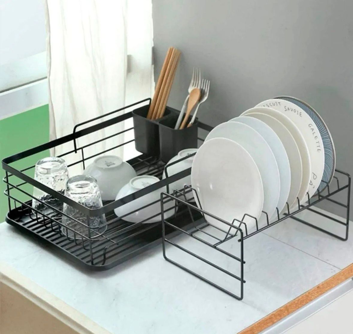 Escurridor Seca Platos Vajilla Cocina Con Bandeja