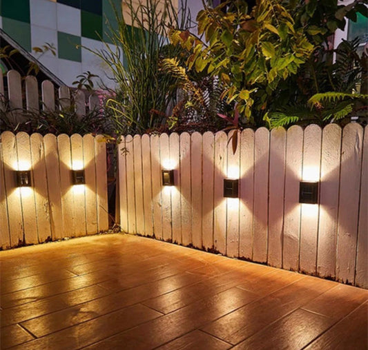 Foco Farol Solar Led Aplique Decoración Fotocélula X8