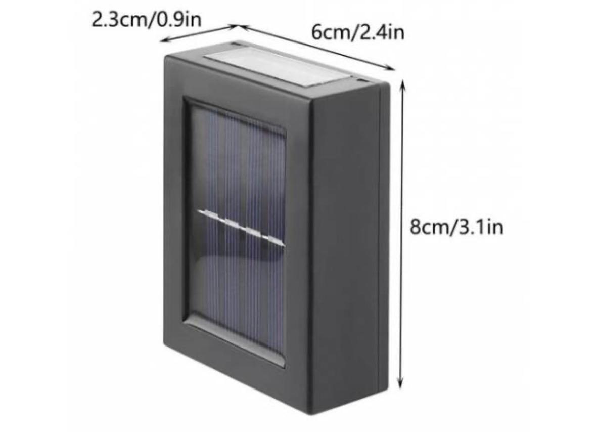 Foco Farol Solar Led Aplique Decoración Fotocélula X8