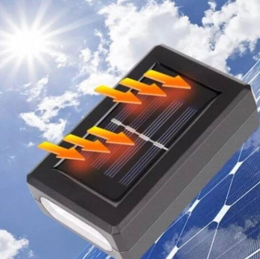 Foco Farol Solar Led Aplique Decoración Fotocélula X8