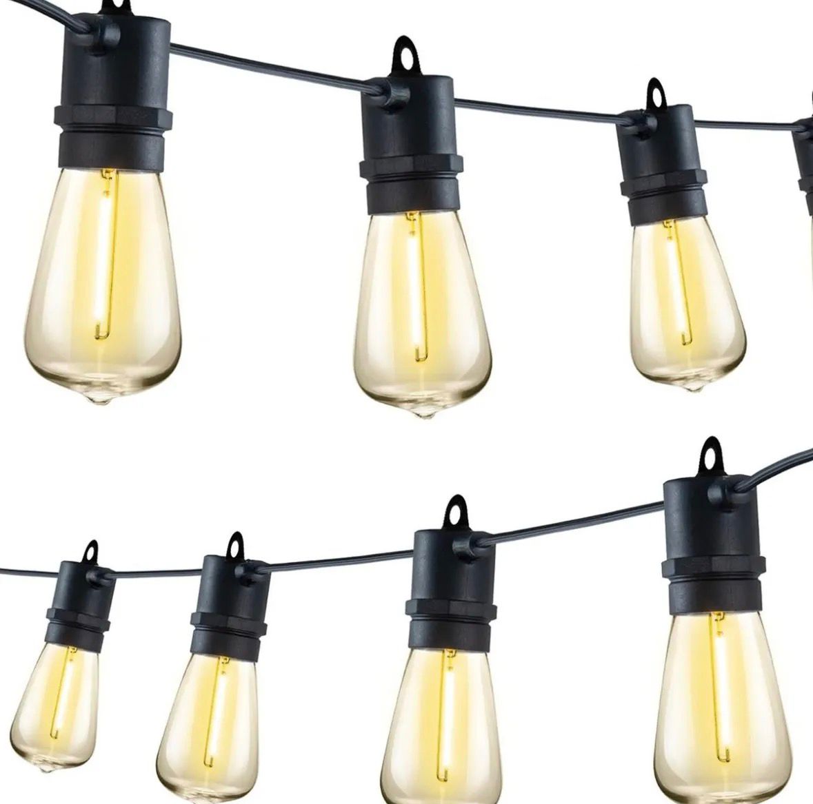 Guirnalda De 15 Luces Led Vintage Lamparas De Plástico 15mts