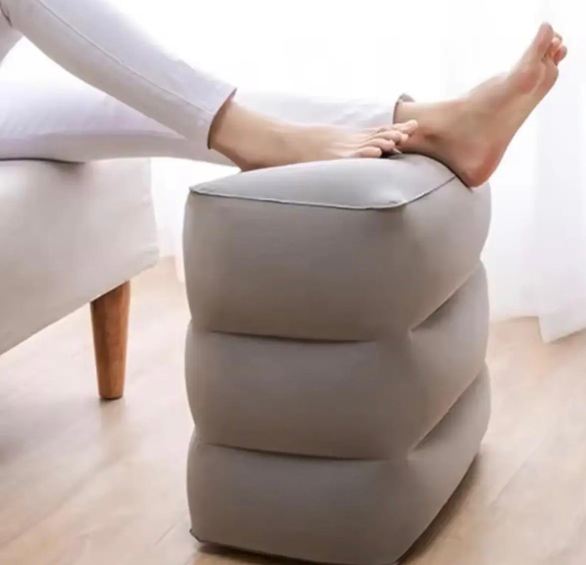 Almohada Inflable Para Reposapiés De Viaje Coche Avión Hogar