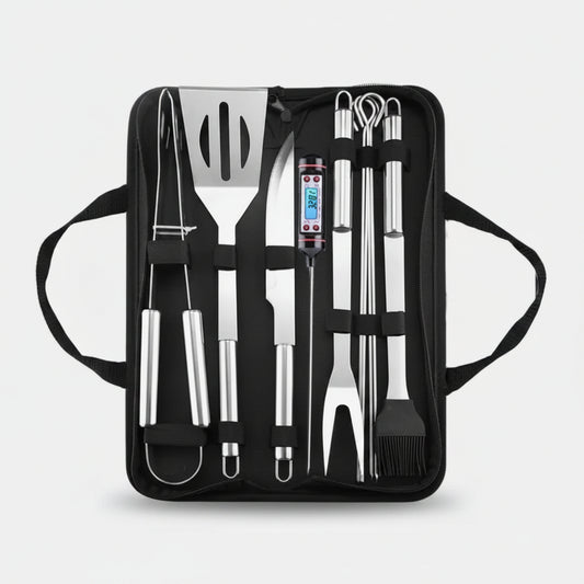 Set Asador Juego Parrillero 10 Piezas Con Estuche