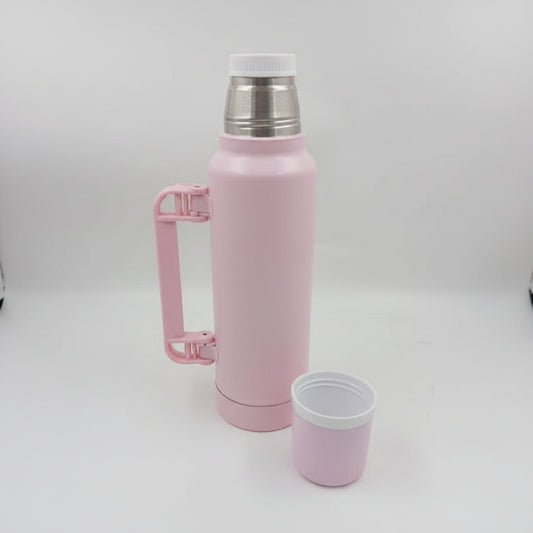 Termo De Acero Inoxidable Con Tapon Cebador 1.3 Lts Con Asa